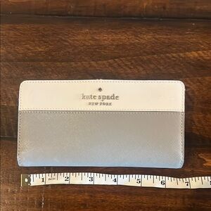 Kate Spade White and Gray Wallet